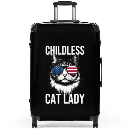 Childless Cat Lady Suitcases