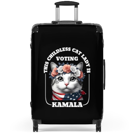 This childless cat lady is voting Kamala Harris Suitcases