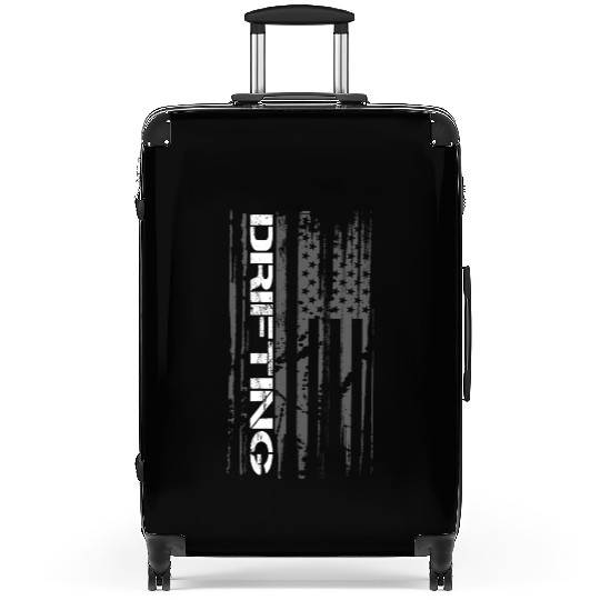 American Flag Car Racing Drifting Suitcases