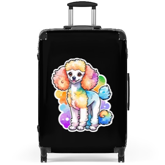 Poodle Watercolor Suitcases