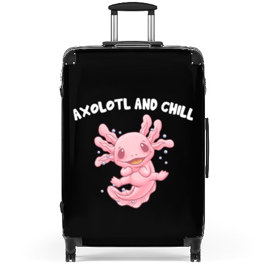 Chill Animal Meme Salamander Animal Pun Suitcases