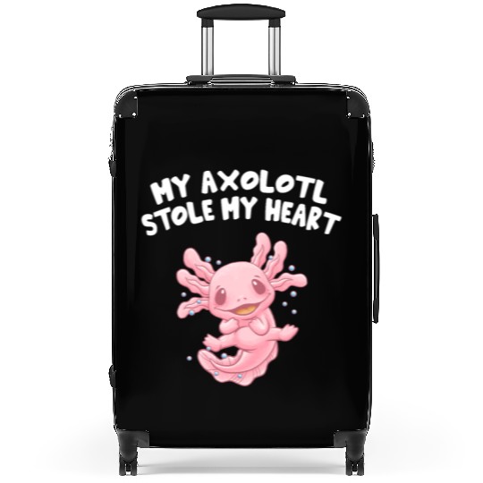 My Axolotl Stole My Heart Animal Lover Salamander Suitcases