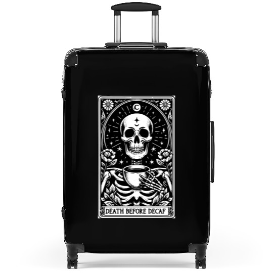 Death Before Decaf Tarot Card Suitcases