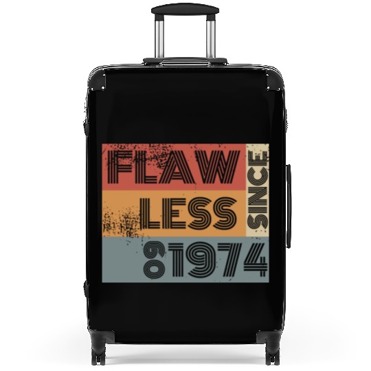 50th birthday Flawless since 09/1974 Suitcases
