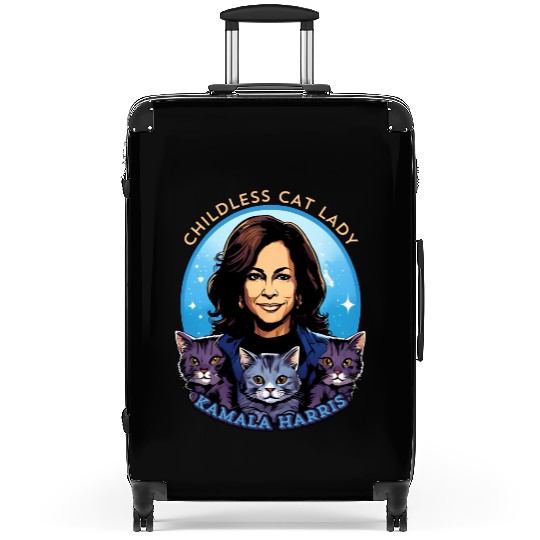 Childless Cat Lady Kamala Harris Suitcases