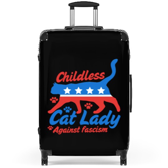 Childless cat Lady 2024 election campaign Suitcases