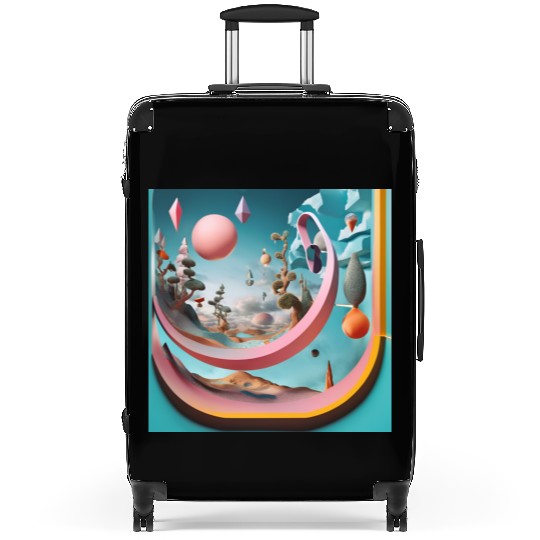 3D Surrealism Artwear Suitcases