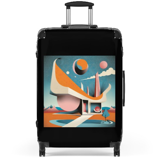 3D Surrealism Art Design Suitcases
