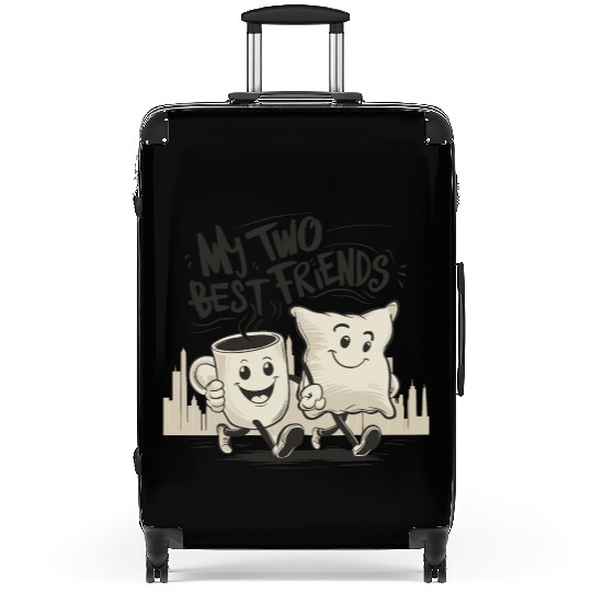 My Two Best Friends Coffee Mug and Cushion Suitcases