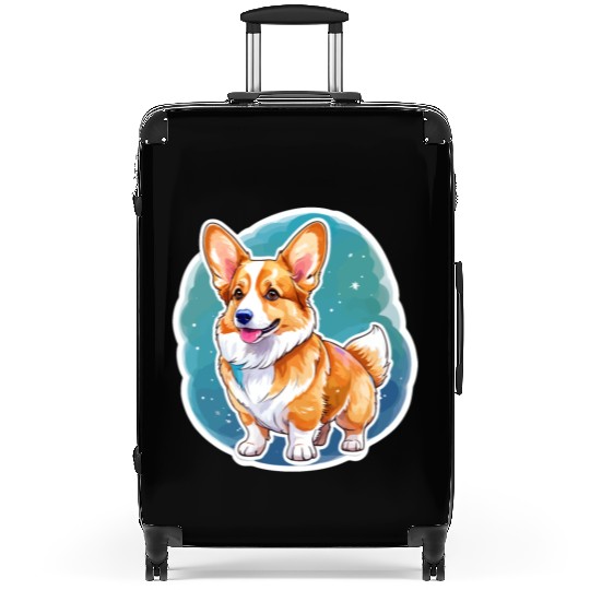 Pembroke Welsh Corgi Watercolor Suitcases