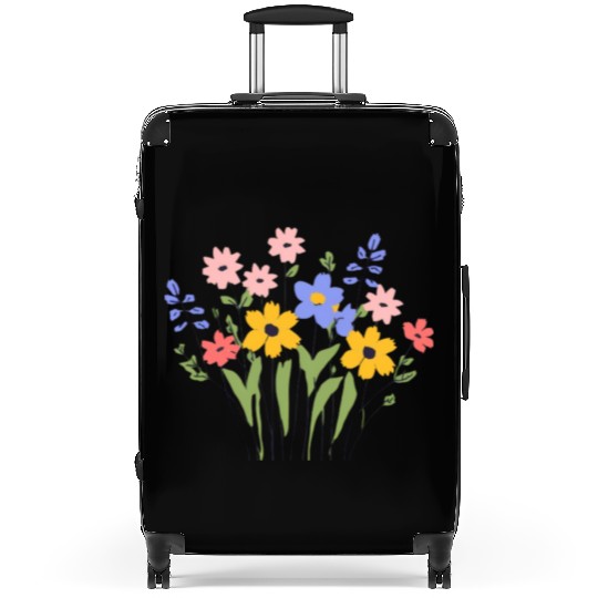 Women Wildflower Summer Flowers Blooming Suitcases