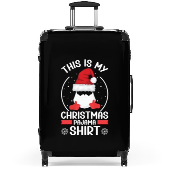 This Is My Christmas Pajama Funny Snowflakes Xmas Suitcases