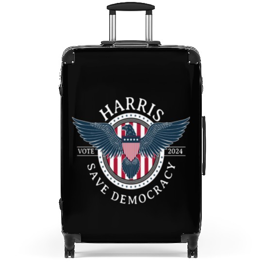 Kamala Harris Save Democracy Vote 2024 Suitcases