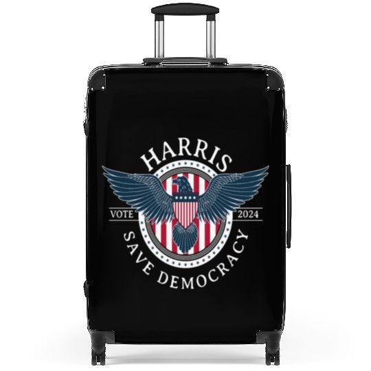 Kamala Harris Save Democracy Vote 2024 Suitcases