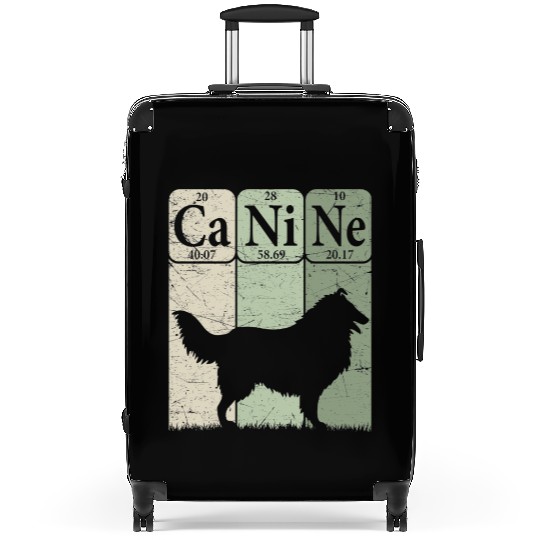 Rough Collie Periodic Table Elements Dog Lover Suitcases