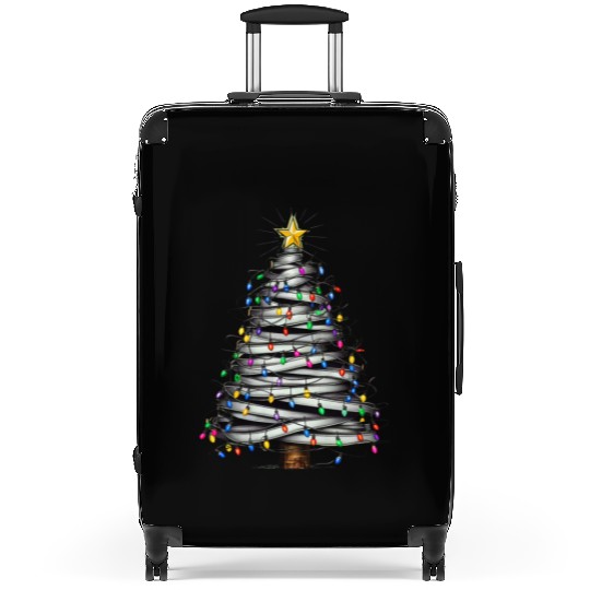 Christmas Light Tree Holiday Suitcases