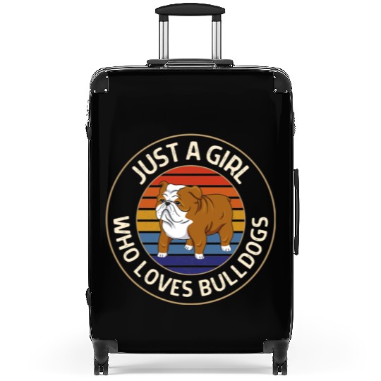 Just a Girl Who Loves Bulldogs Bulldog Lover Suitcases