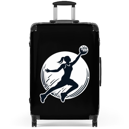Woman Basketball Athlete Silhouett Suitcases