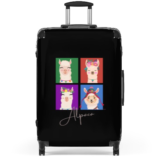 Four squares Alpaca Suitcases