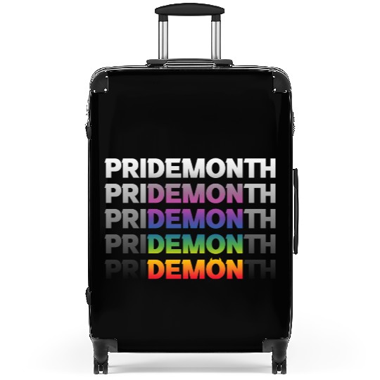 LGBT Pride Month Demon Lesbian Rainbow Gay Pride Suitcases