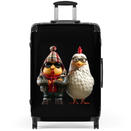 Hip chickens in cool streetwear Suitcases