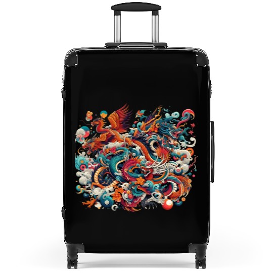 Dragonic Harmony Suitcases