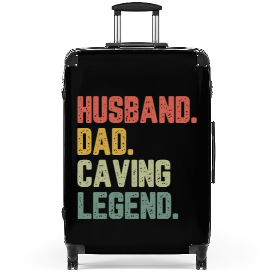 Husband Dad Caving Legend Funny Father Suitcases