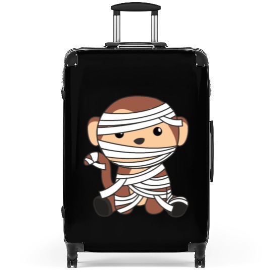 Monkey Mummy Pumpkin Monkeys Happy Halloween Suitcases