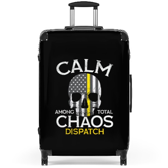 Calm Among Total Chaos 911 Dispatcher US Flag Suitcases