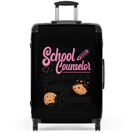 School Counselor Pun Cookie School Suitcases