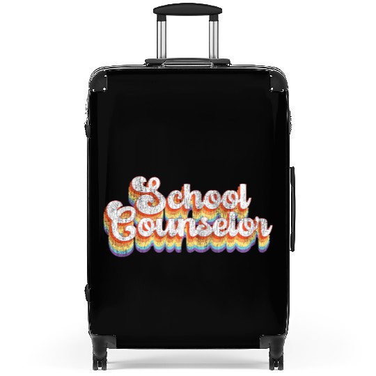School Counselor Retro Vintage Suitcases
