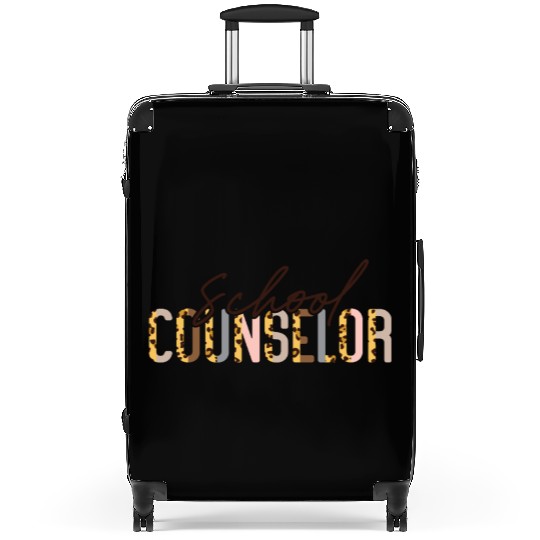 School Counselor Leopard Cheetah Suitcases