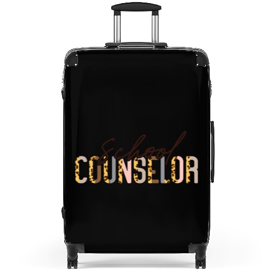 School Counselor Leopard Cheetah Suitcases