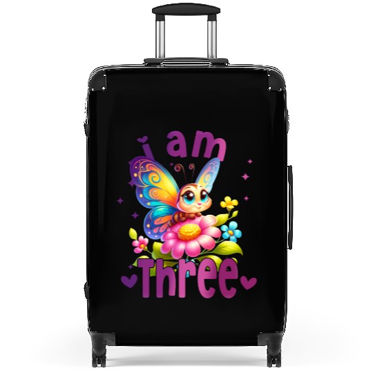 3rd Birthday Butterfly Third birthday girl 3 years Suitcases