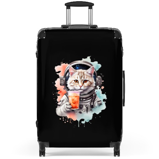 Space Cat Japanese Retro Kawaii Cute Kawaii Astron Suitcases