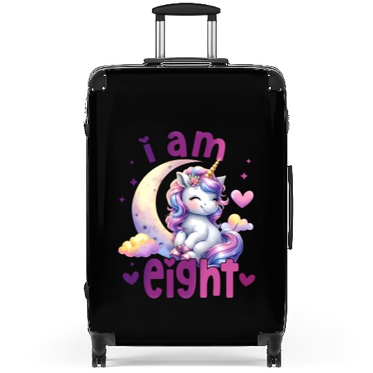 8th Birthday Unicorn 8 Years Eight Finally 8 Birth Suitcases