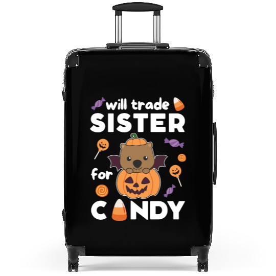 Wombat Halloween Trade Sister For Candy Suitcases