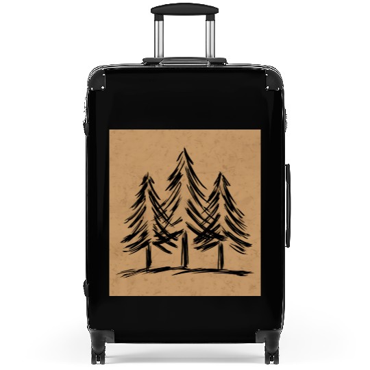Skinny pine trees Pine forest gift for nature hike Suitcases