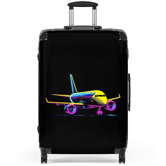 Aircraft Cartoon Style Suitcases
