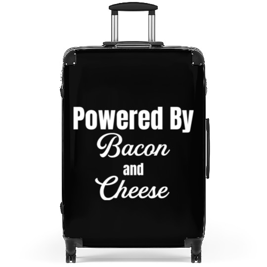Powered By Bacon and Cheese Meaty Barbecue BBQ Suitcases