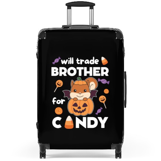 Squirrel Halloween Trade Brother For Candy Suitcases