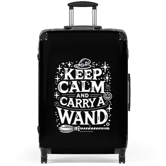 Halloween Keep Calm And Carry A Wand Suitcases