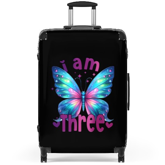 3rd Birthday Butterfly Third birthday girl 3 years Suitcases