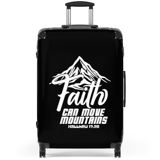 Faith Can Move Mountains Love Jesus Christian Suitcases