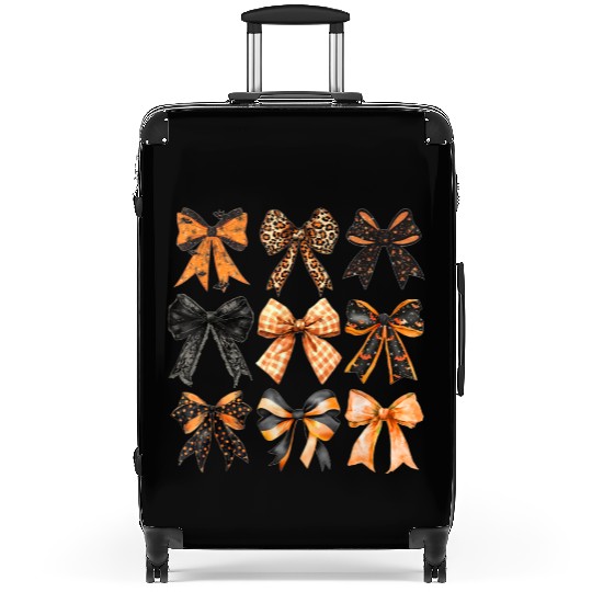 Coquette Halloween Bow Girly Spooky Season Hallowe Suitcases