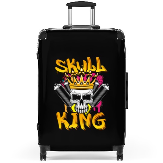 Street Art Spray Can Rappers Painting Suitcases