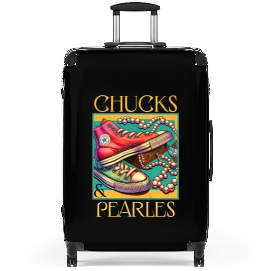 Chucks And Pearls I'M With Her Kamala Suitcases