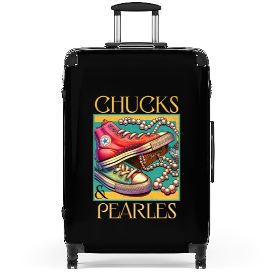 Chucks And Pearls I'M With Her Kamala Suitcases