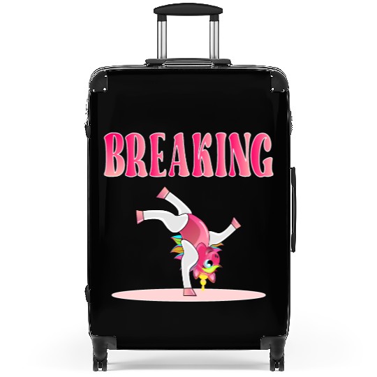 BREAKING DANCE UNICORN Suitcases