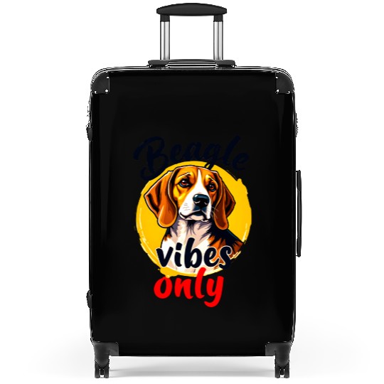beagle vibes only Suitcases